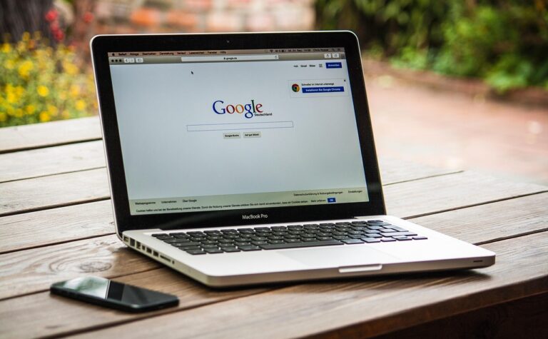 Freelancing jobs for students in 2025 shown with a laptop and Google search for online work